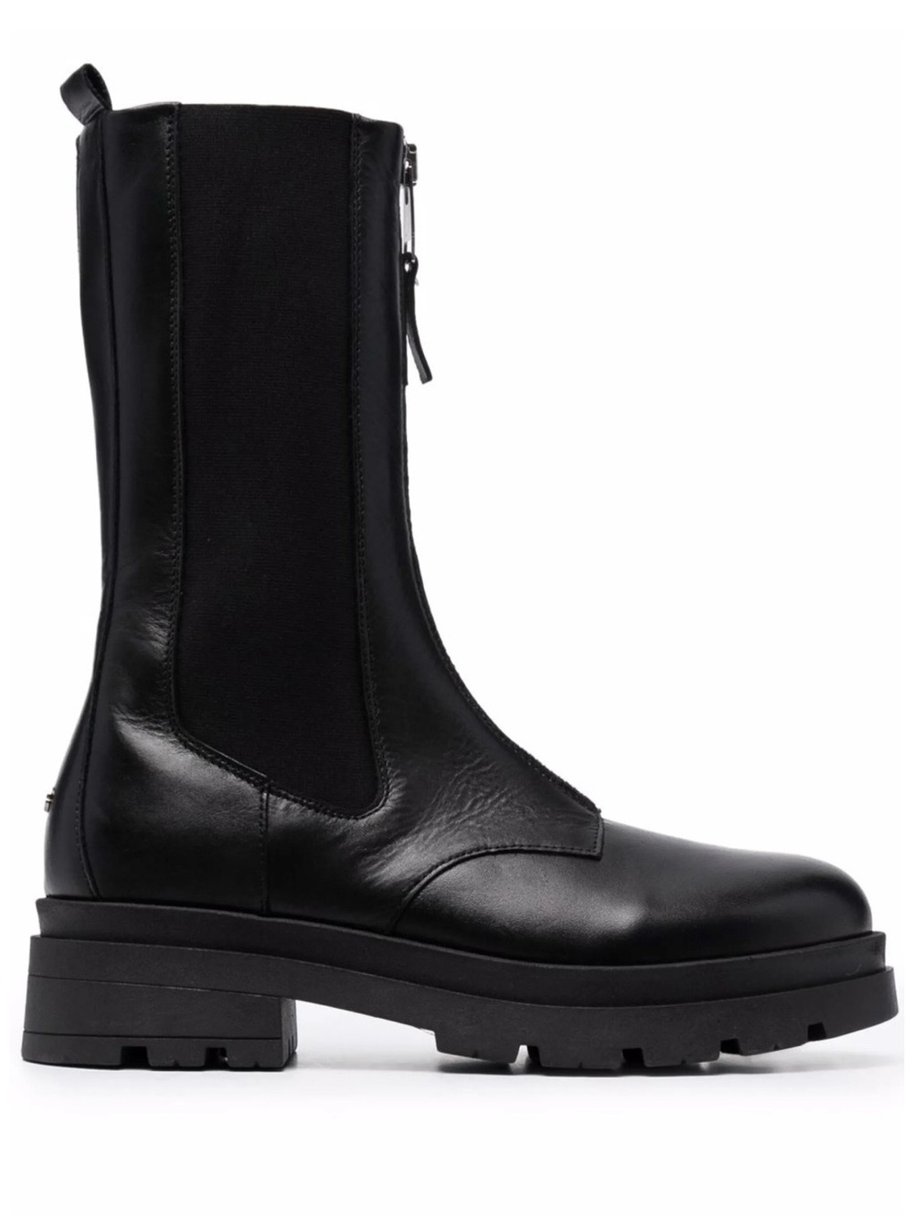 Anine Bing Black Leather Lug-Sole Chelsea Boot